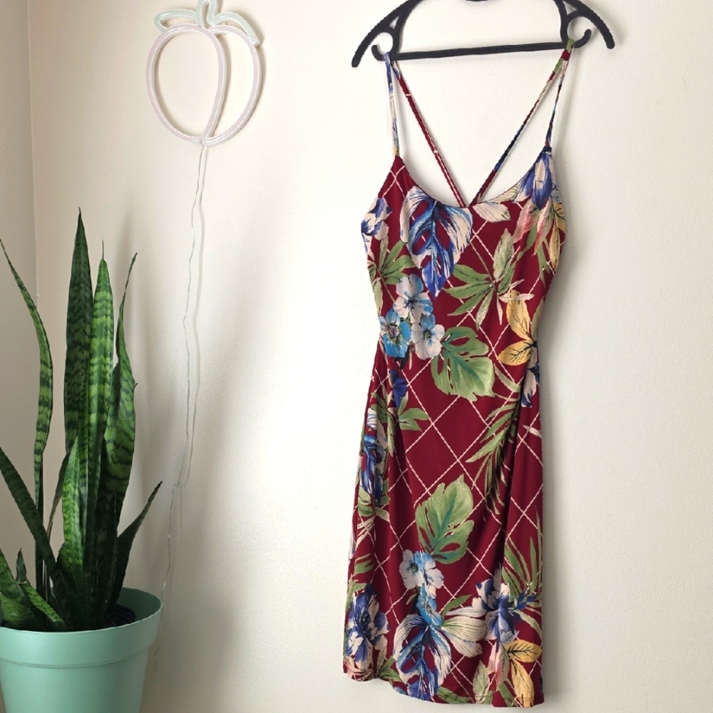 Floral Spaghetti Strap Dress XXL
